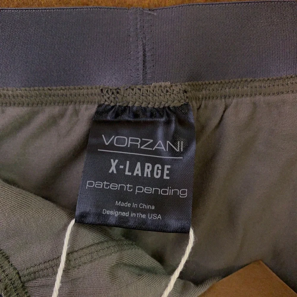 Vorzani Mens XL Green Norlad Reflective Silver Modal Pockets Boxer Brief 2pk NWT